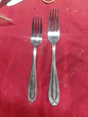 Hampton Silversmiths Stainless Steel China 198 Set Of 2 Forks 1 Dinner/1salad
